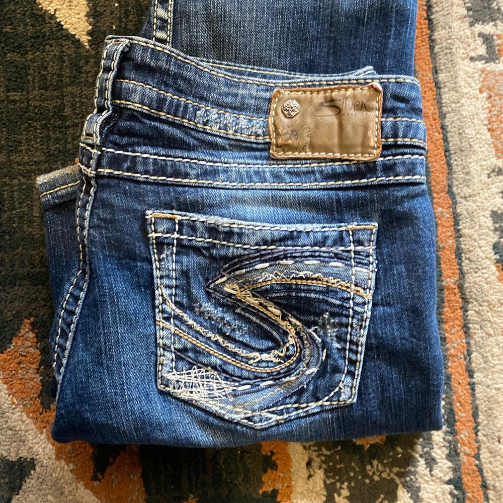 Silver jeans like new